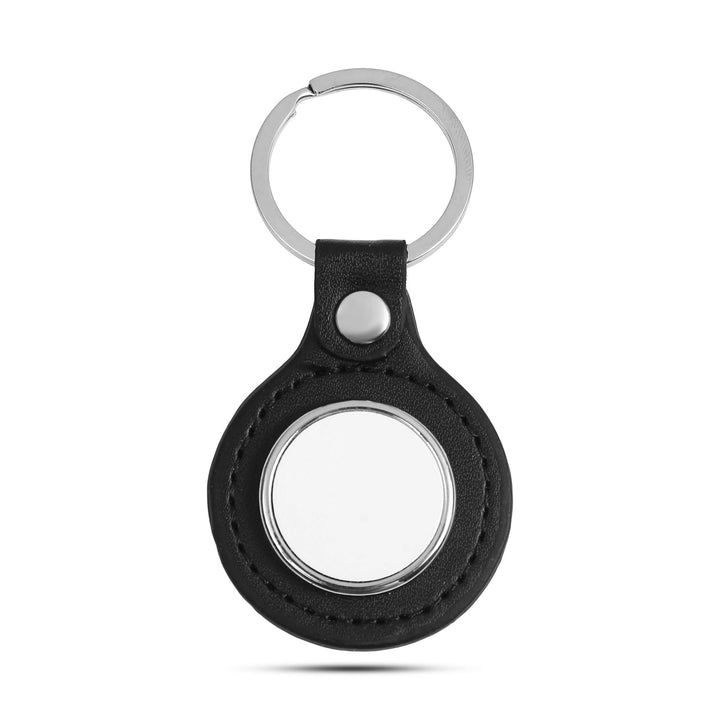 Personalised Round Leather keyring