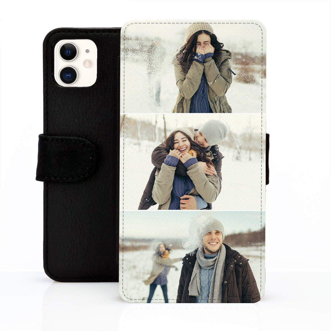 3 Photo iPhone Leather Wallet Case