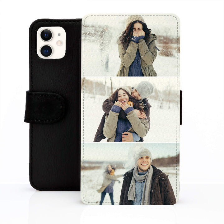 3 Photo iPhone Leather Wallet Case