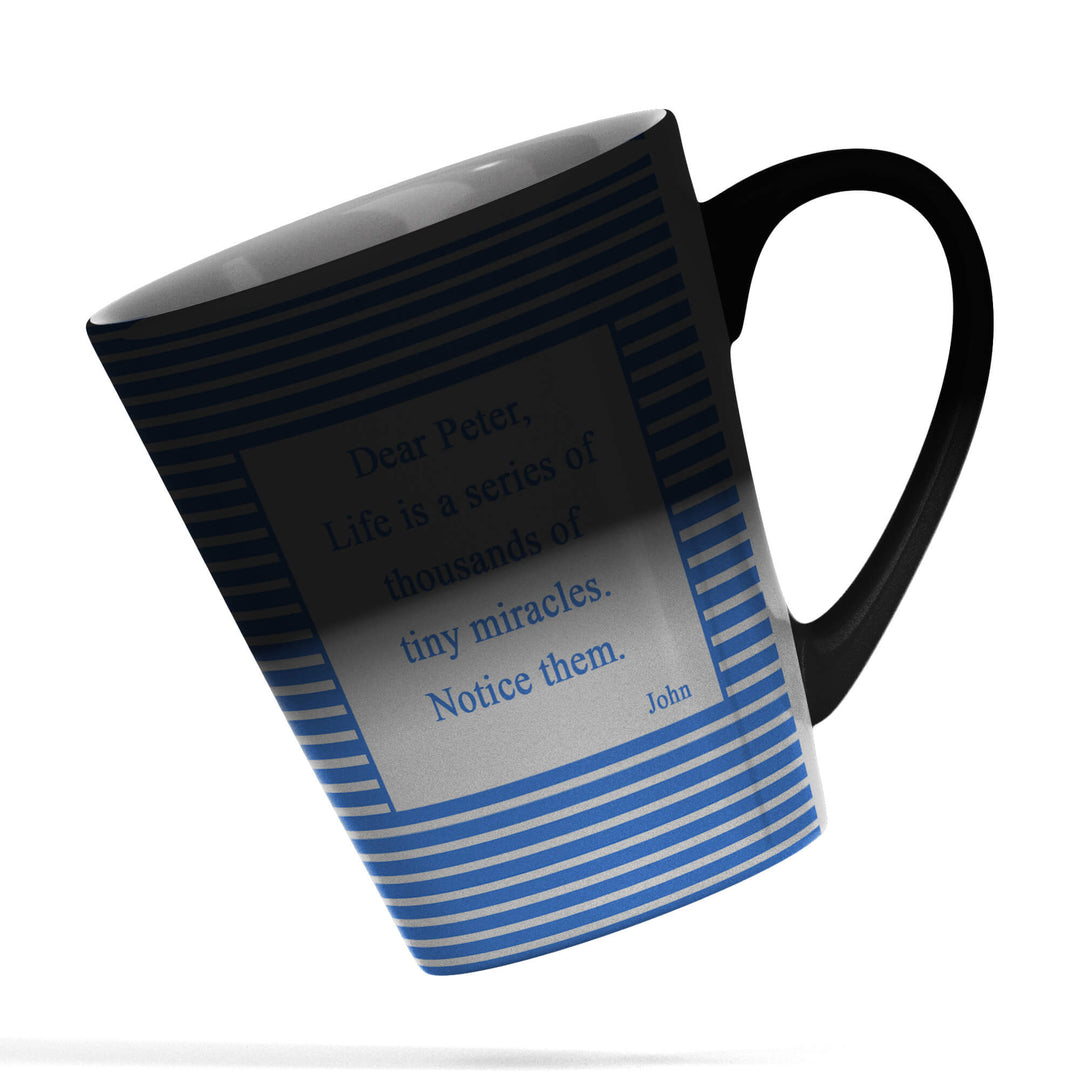 Stripes Name And Text Magic Latte Mug