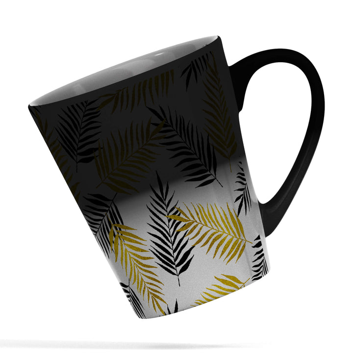 Tropical Leaves Name Magic Latte Mug