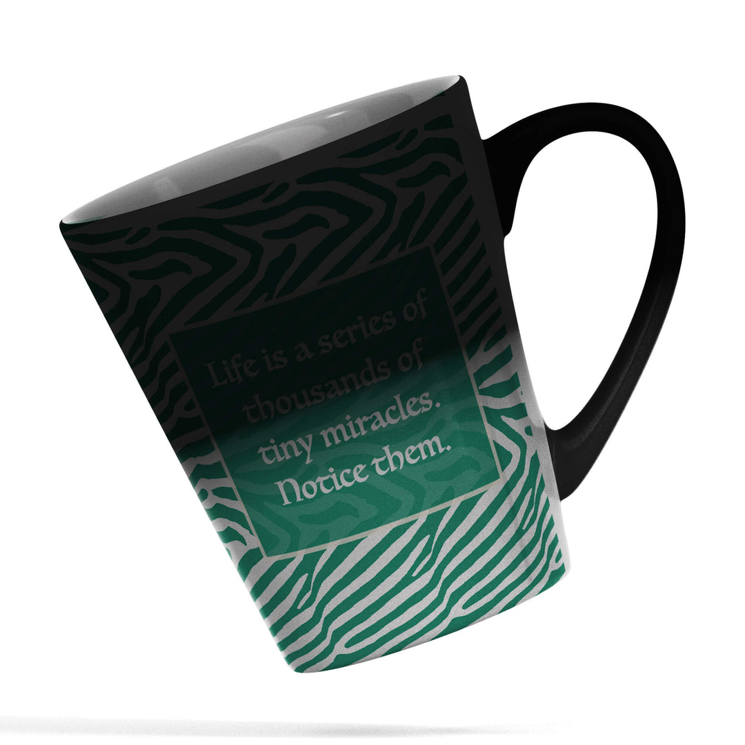 Zebra Name and text Magic Latte Mug