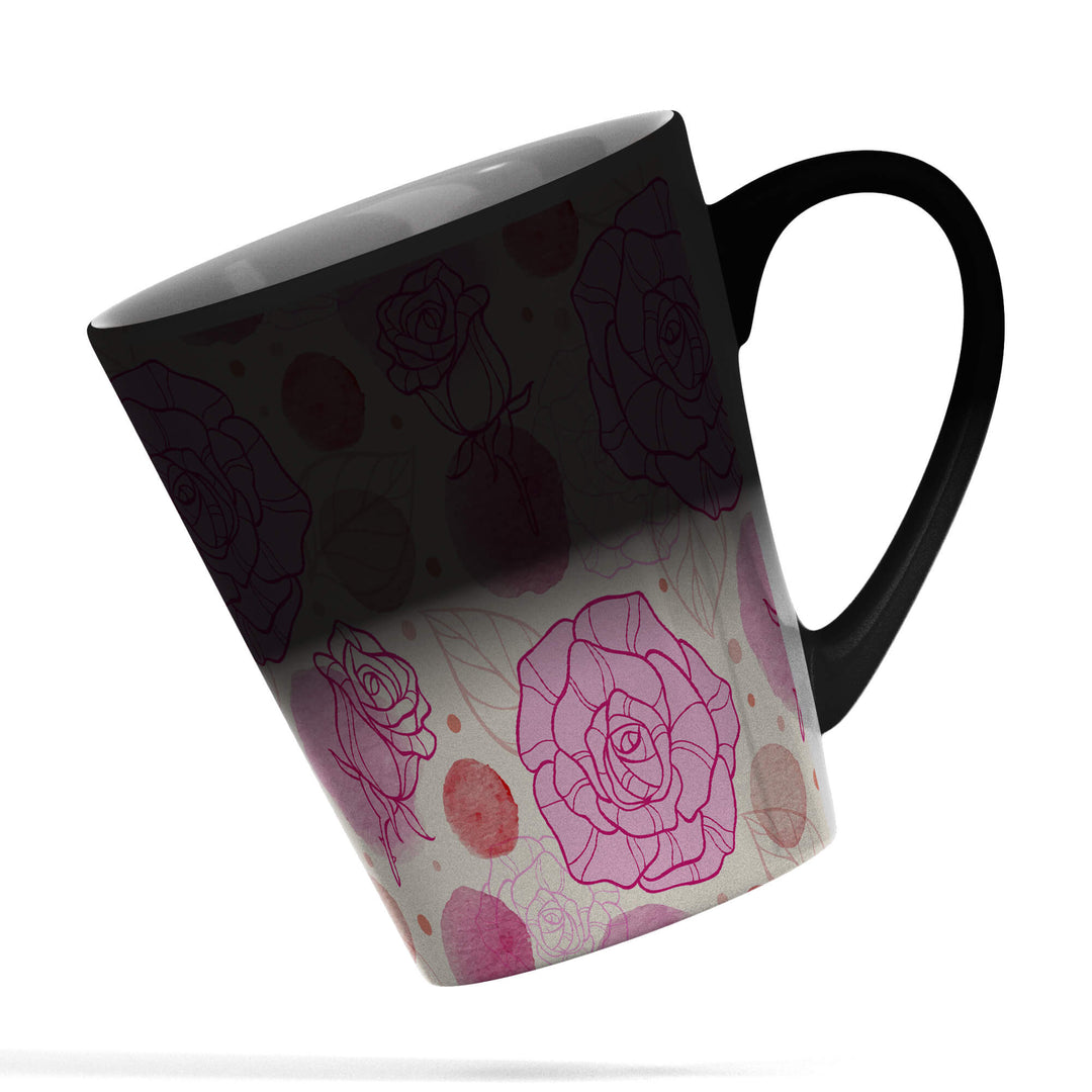 Name Magic Latte Mug Roses Design