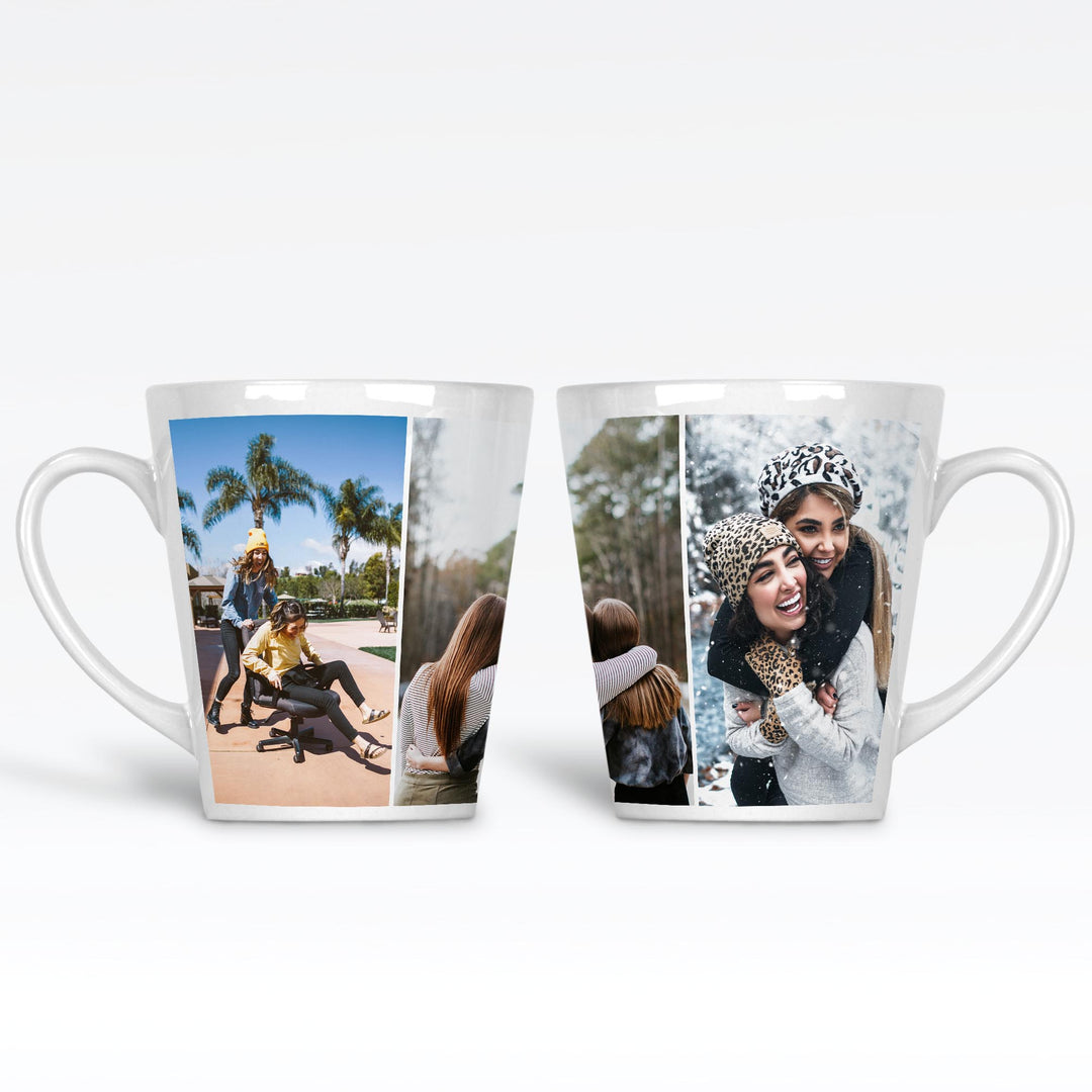 3 Photo Collage Latte Mug