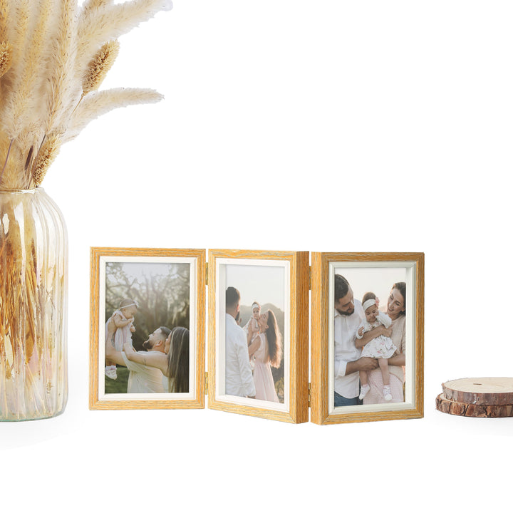 3_Photos_rotating_wooden_desk_frame