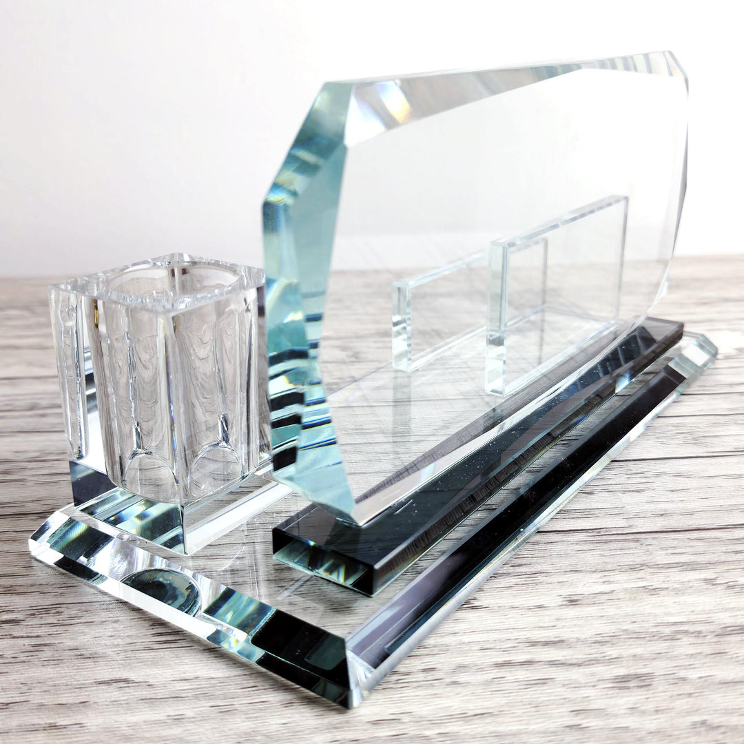 3 in 1 Crystal Desk Name Plate