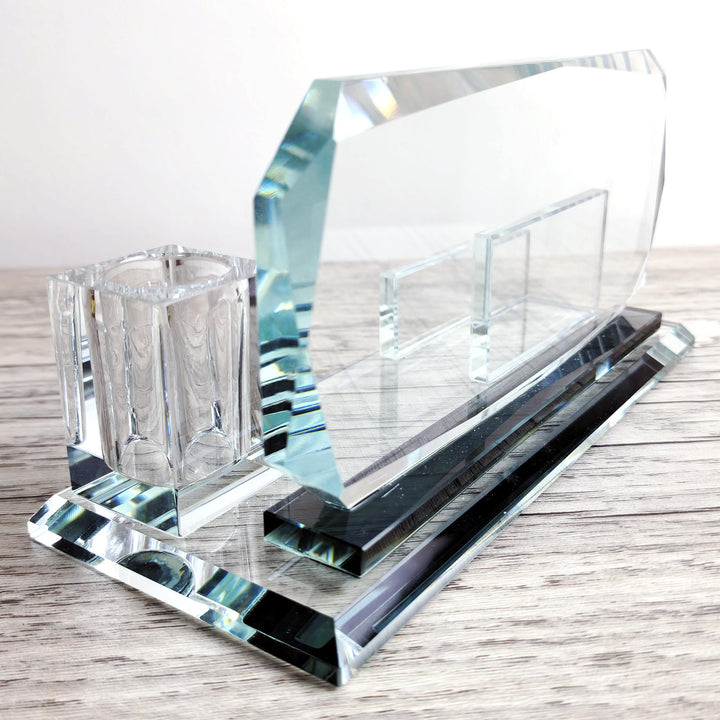 3 in 1 Crystal Desk Name Plate