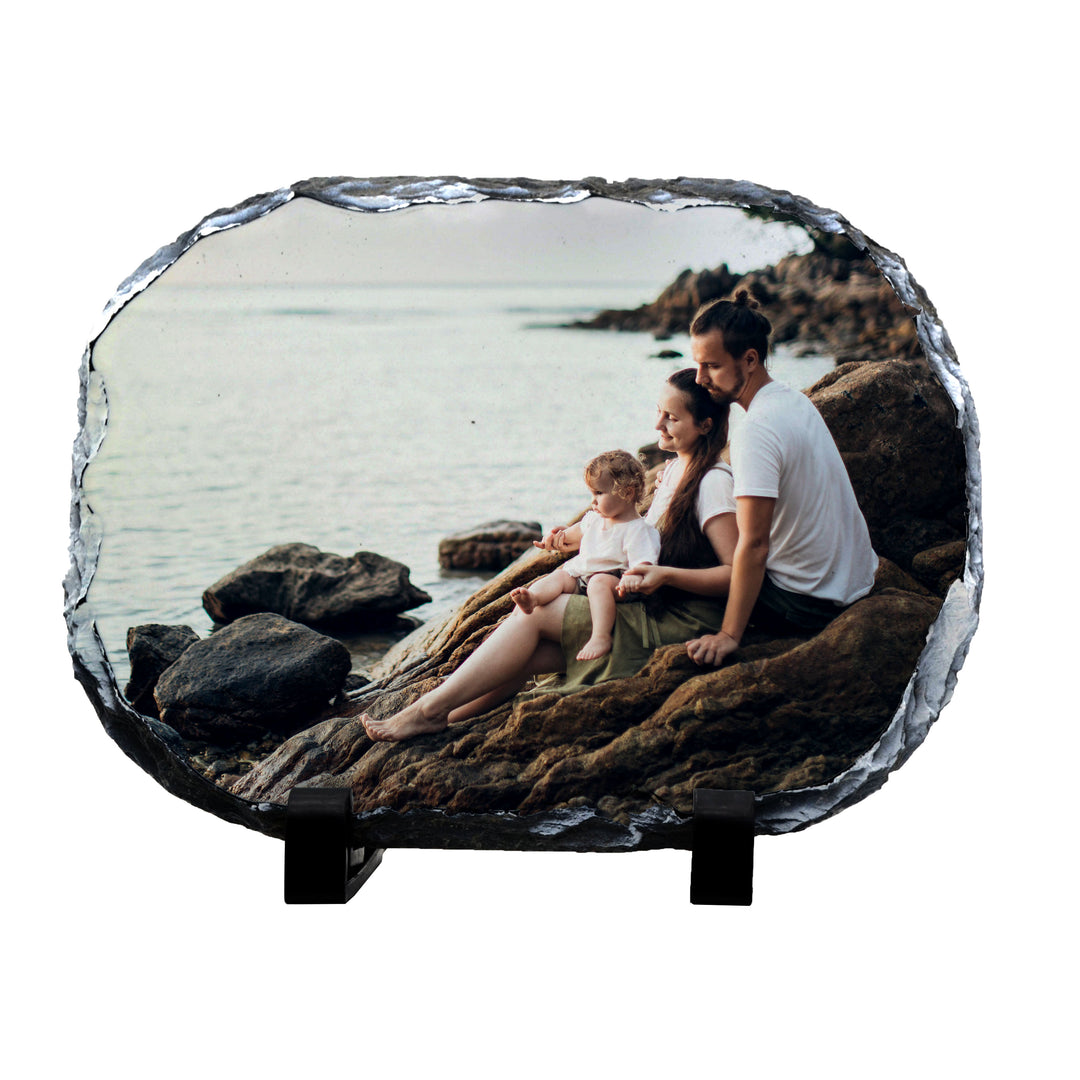 Oval Rock Photo Slate