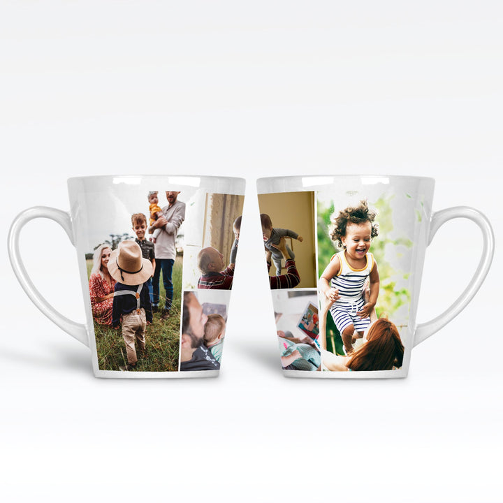 4 Photo Collage Latte Mug