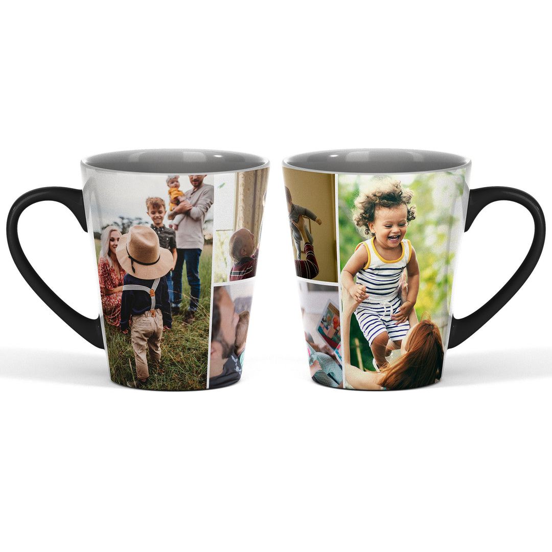 4 Photo Collage Magic Latte Mug