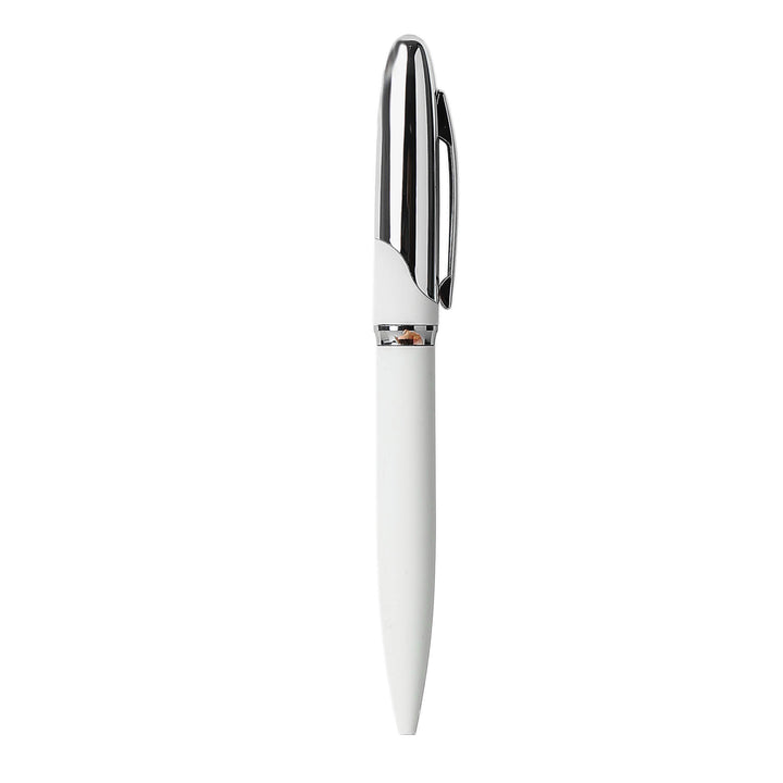 Custom A6 Notebook And Metal Pen Set -  White