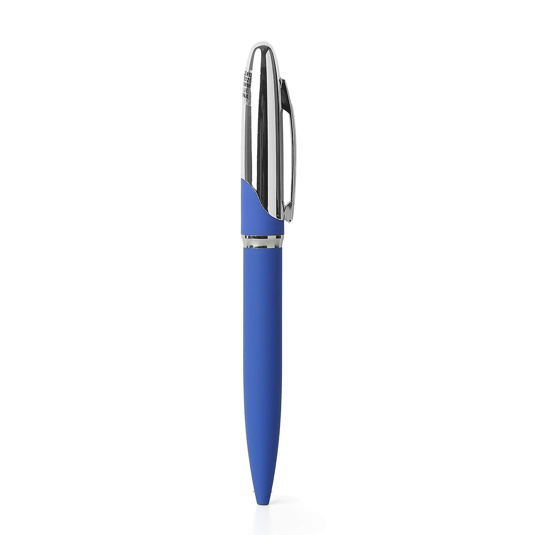 Custom A6 Notebook And Metal Pen Set -  Blue