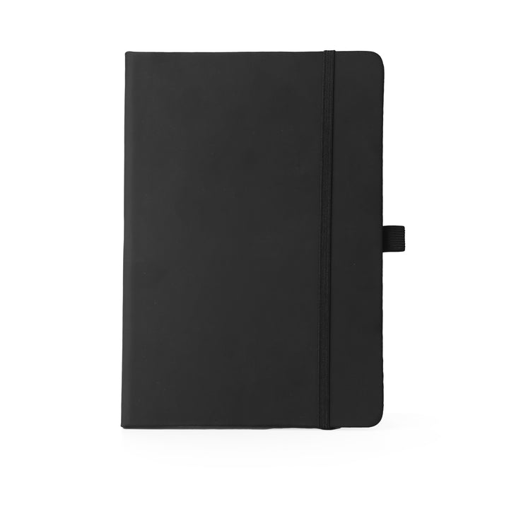 Personalised  Black A5 NoteBook With Rubber Pen
