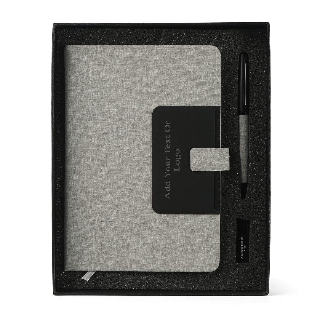 Custom Premium A5 Fabric Notebook, Pen and 16GB USB