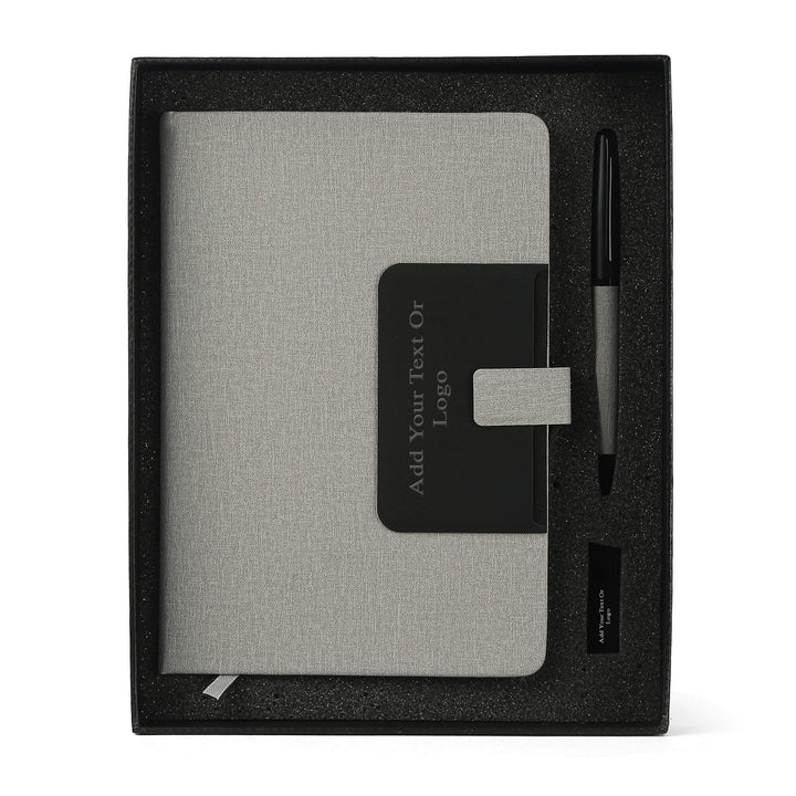 Custom Premium A5 Fabric Notebook, Pen and 16GB USB