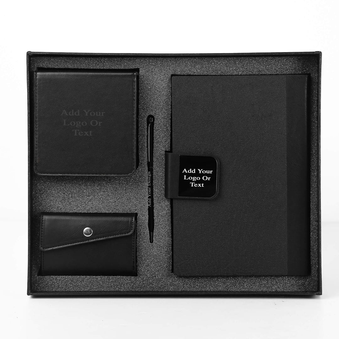 Custom A5 NoteBook, Pen, Cards Wallet, and sticky notes set