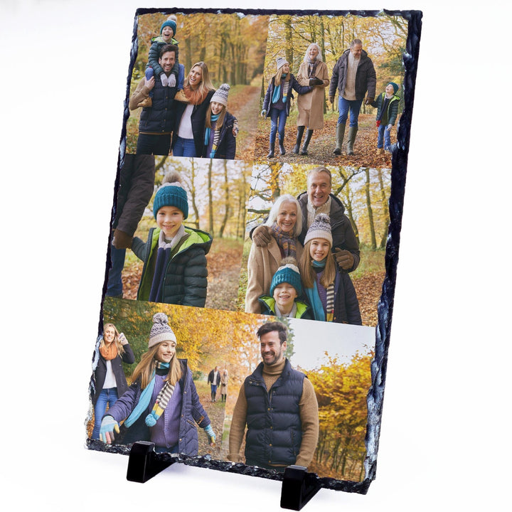 Large Rock Photo Slate - 6 Photo Collage