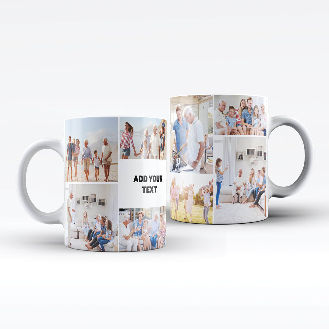 8 Photo & Text White Ceramic Mug