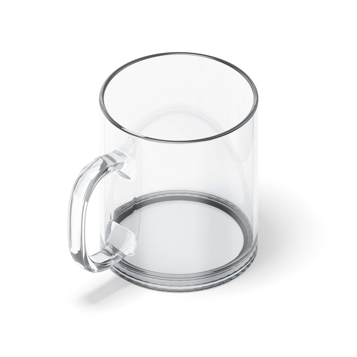 Floral Initial And Text Glass Mug