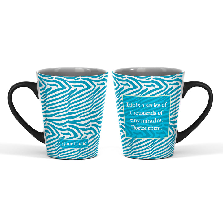 Zebra Name and text Magic Latte Mug