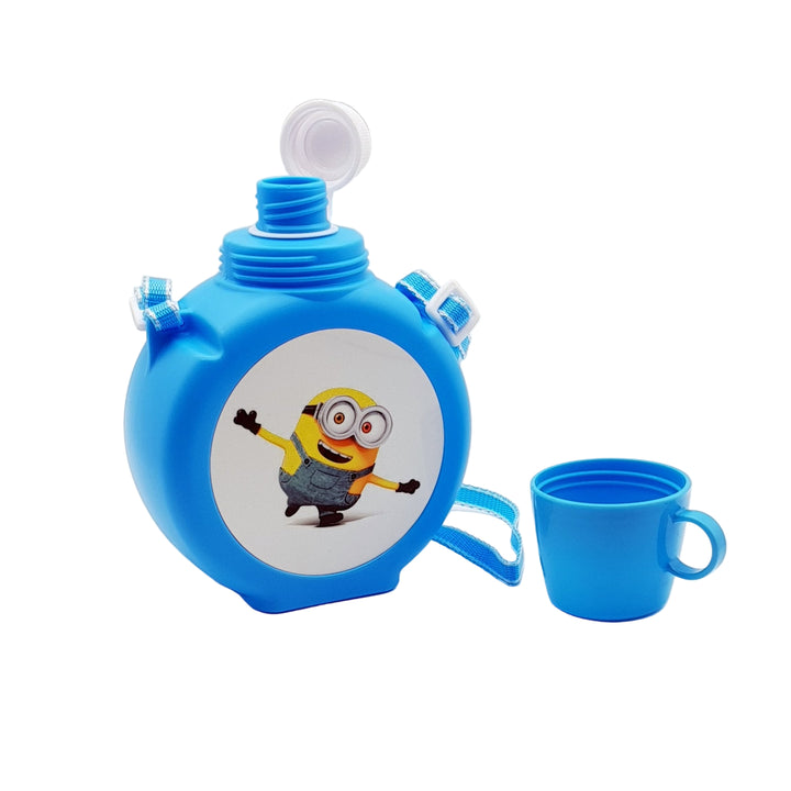 Personalised Plastic Water Bottle With A Cup.