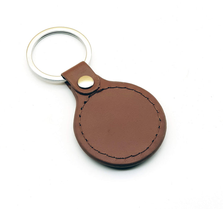 Metal and Leather Photo Keyrings