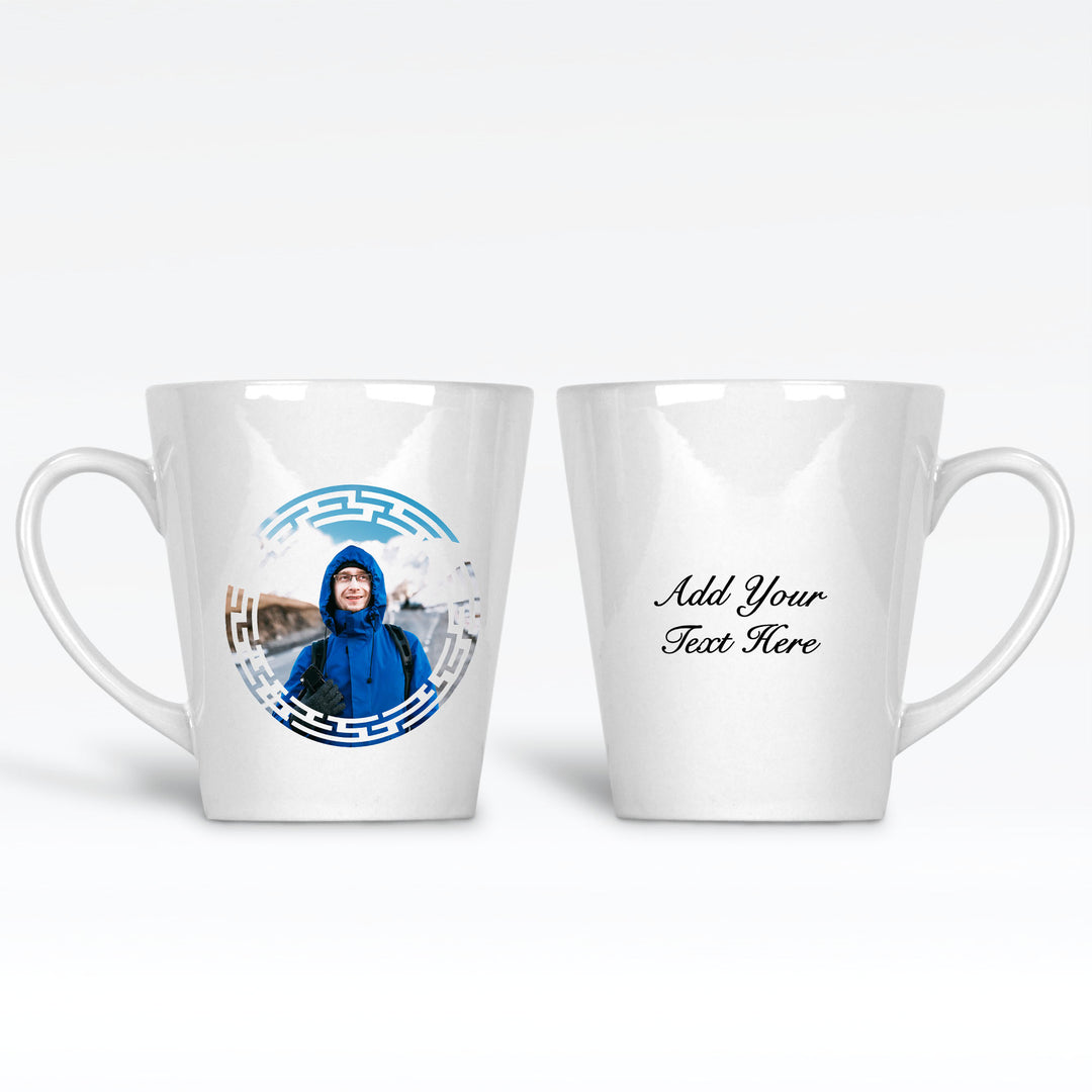 Maze Photo & Text Custom Latte Mug