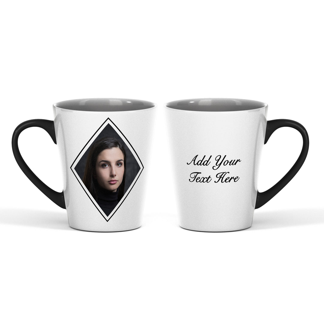 Diamond Photo & Text Magic Latte Mug