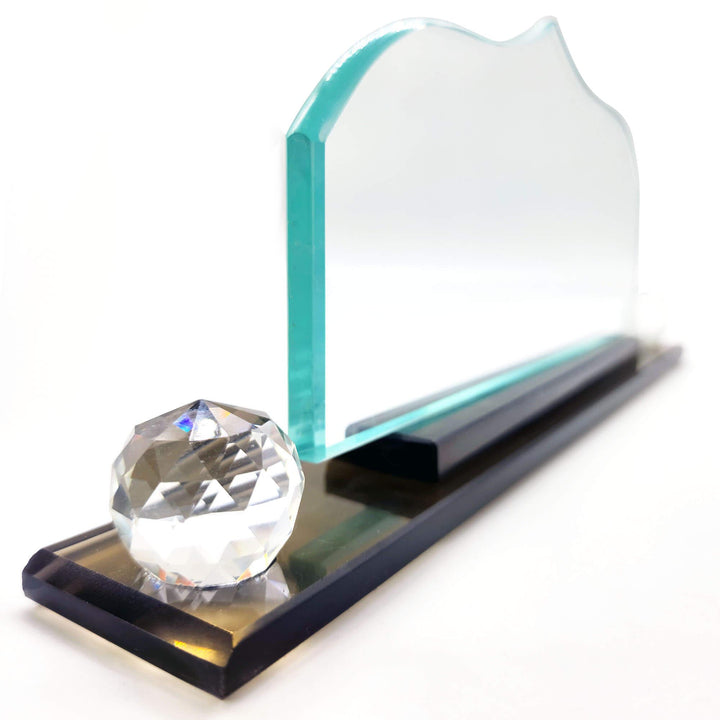 Dome Crystal Desk Name Plate