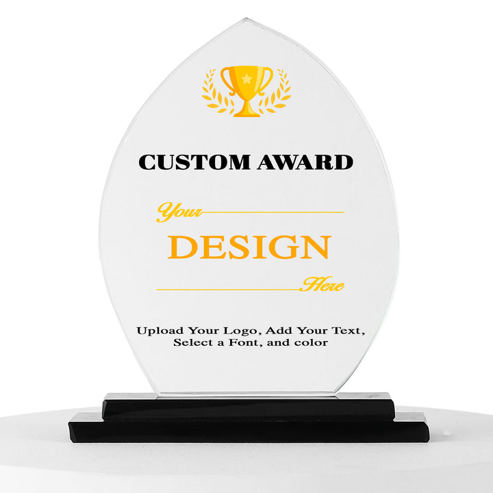 Personalised Crystal Shield - Flame