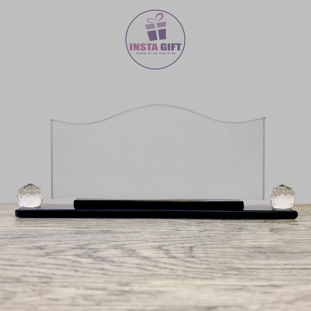 Full Wave Crystal Desk Name Plate