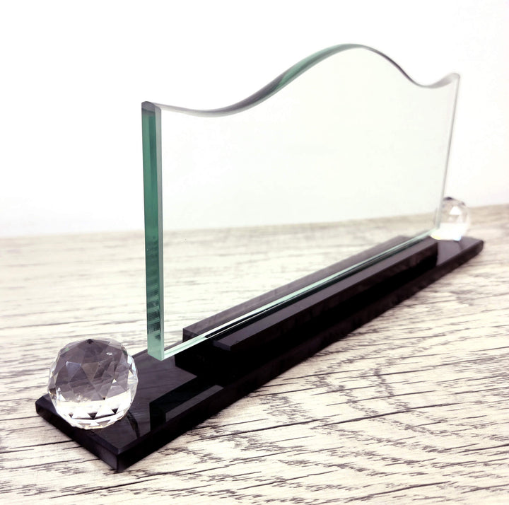 Full Wave Crystal Desk Name Plate