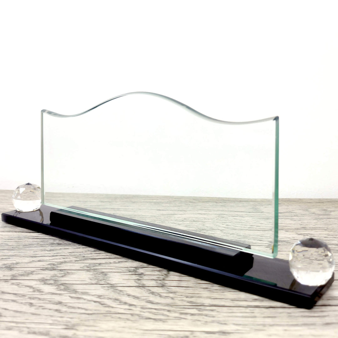 Full Wave Crystal Desk Name Plate