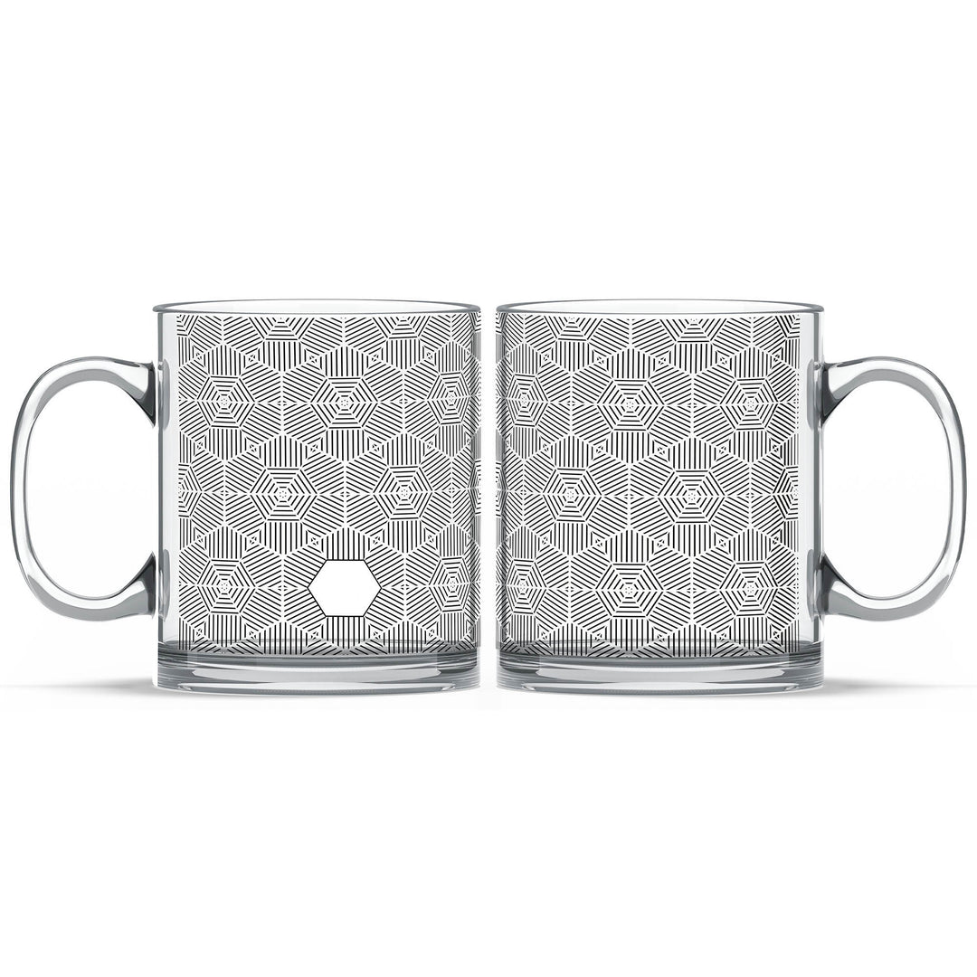 Black initial and name mugs