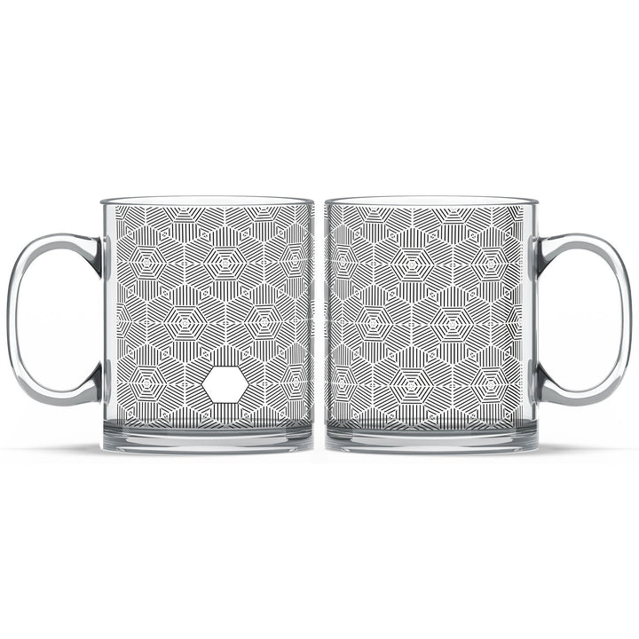 Black initial and name mugs