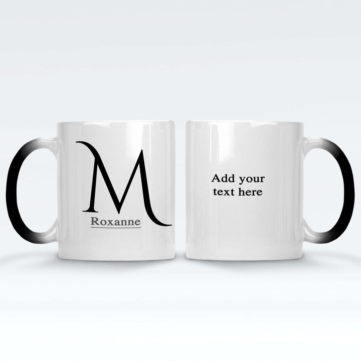 Initial, Name and text Magic Mug