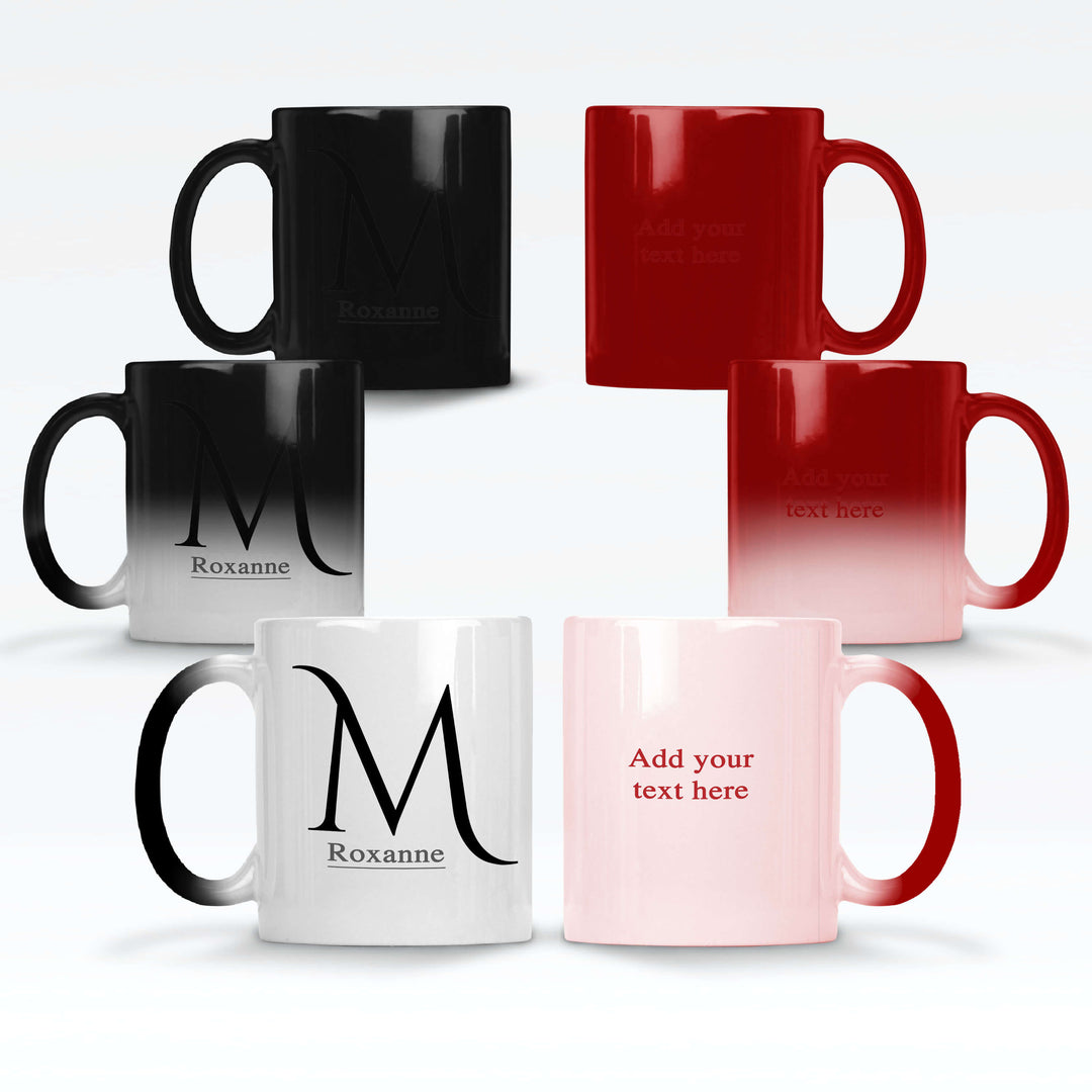 Initial, Name and text Magic Mug