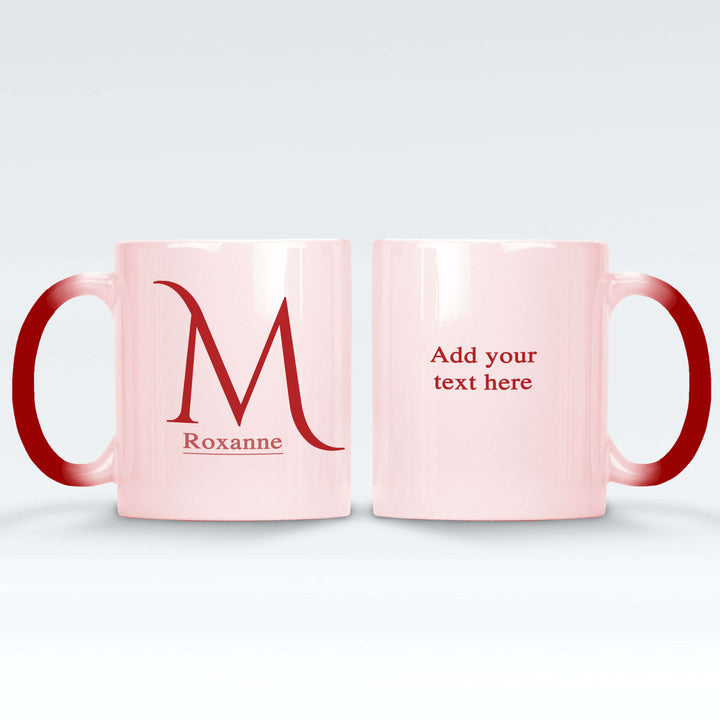 Initial, Name and text Magic Mug