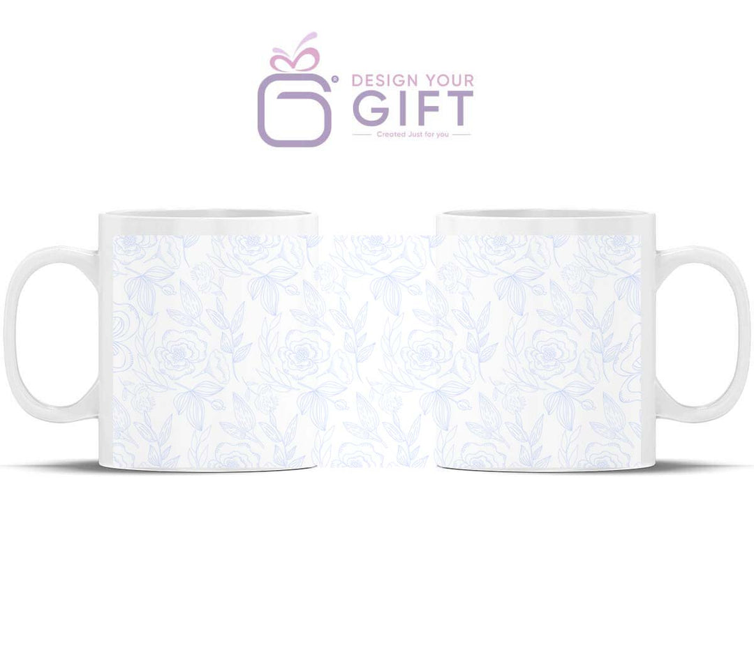 Initial, Name and text White Ceramic Mug