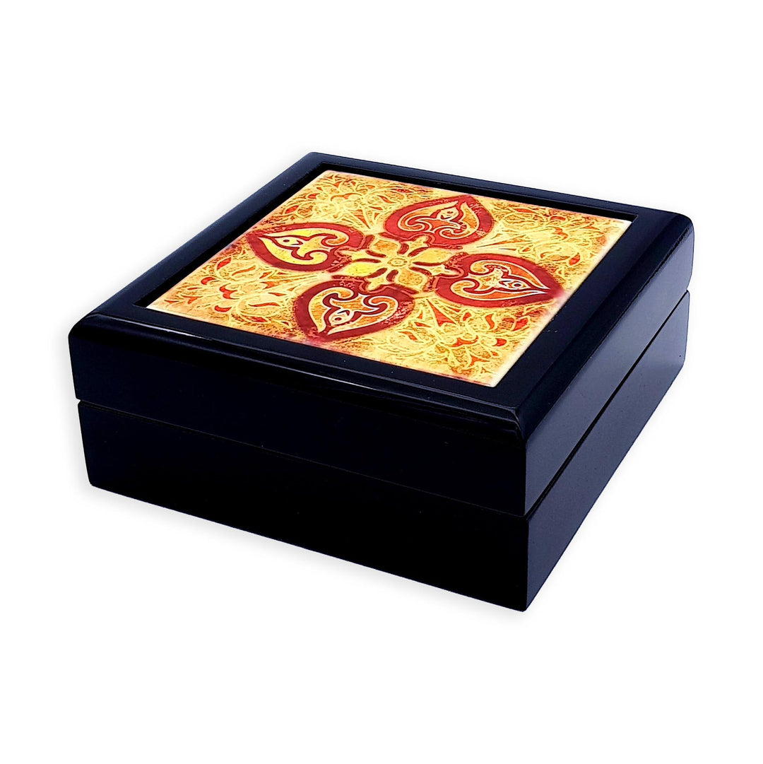 Jewellery Box With  Personalised Tile