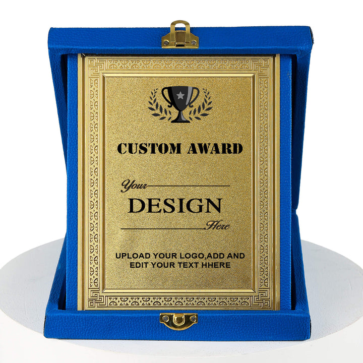 Leather Shield Box - Blue