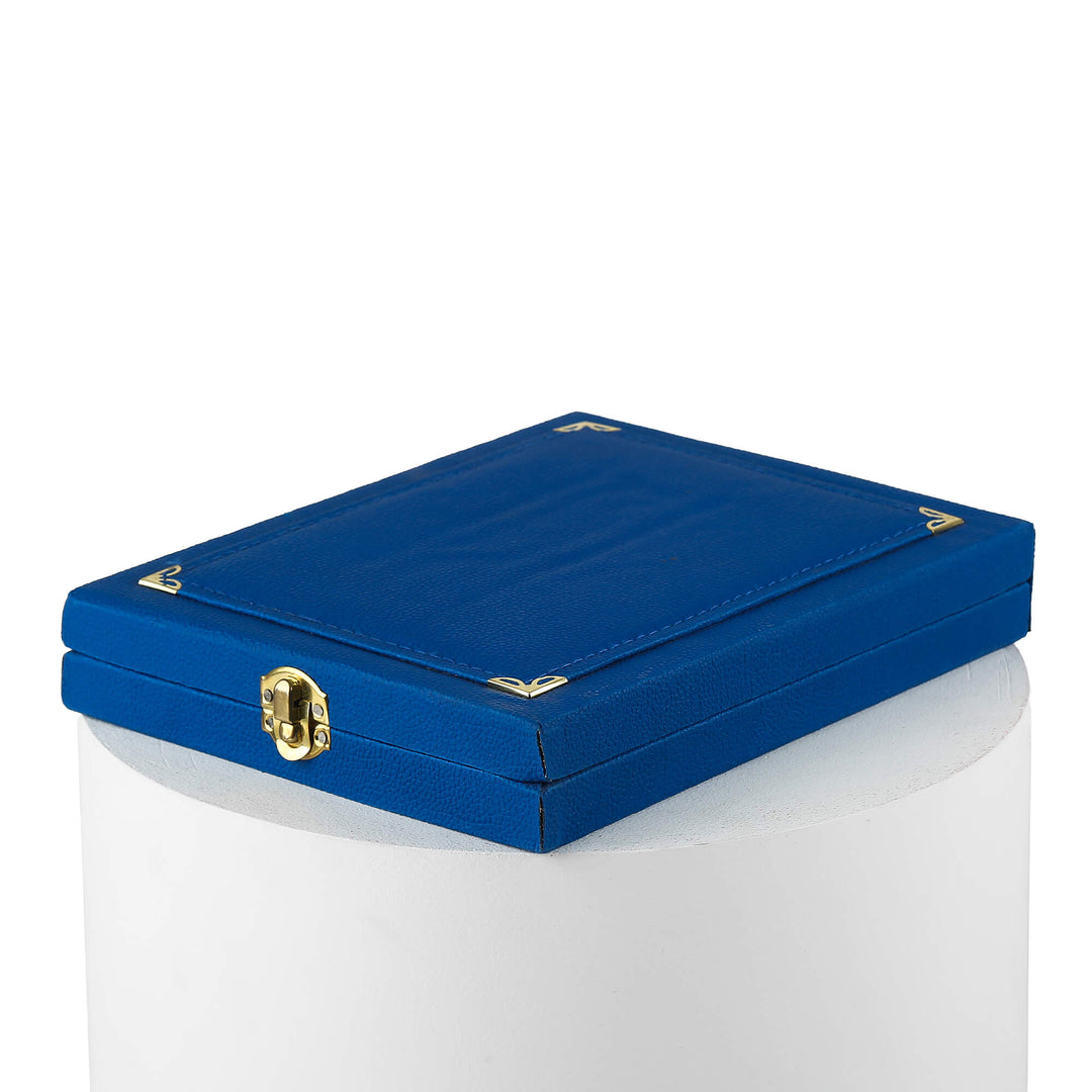 Leather Shield Box - Blue