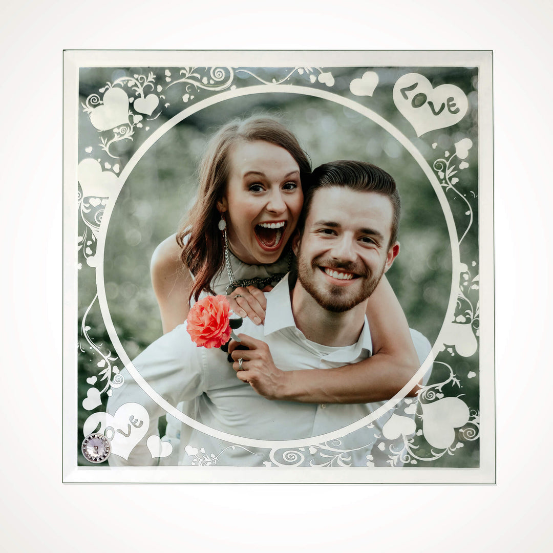 Love Glass Mirror Photo Frame 20X20