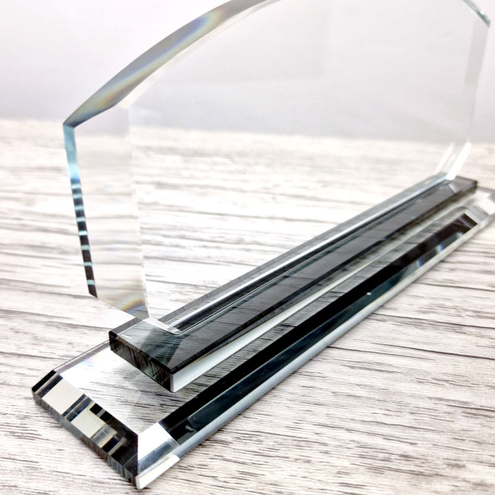 Modern Arch Premium Crystal Desk NamePlate