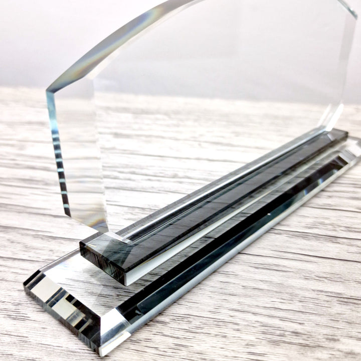 Modern Arch Premium Crystal Desk NamePlate