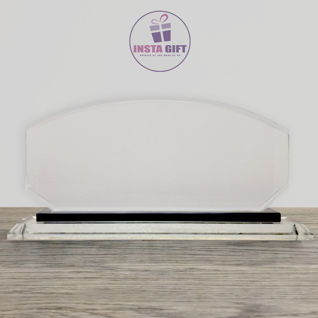Modern Arch Premium Crystal Desk NamePlate