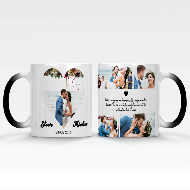 Mark The Date 5 Photos and text Magic Mug