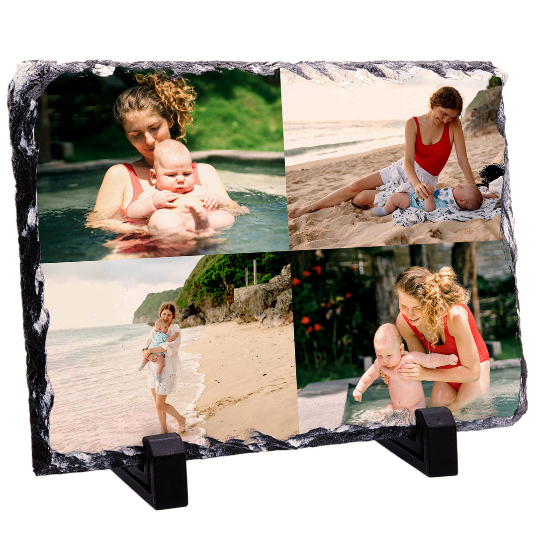 Medium Rock Photo Slate - 4 Photo Collage