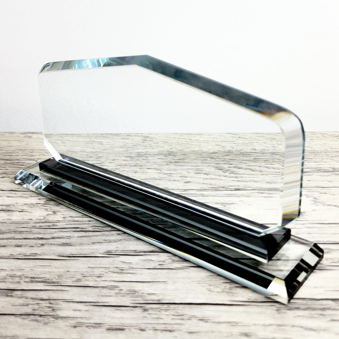 Modern Pyramid Premium Crystal Desk NamePlate