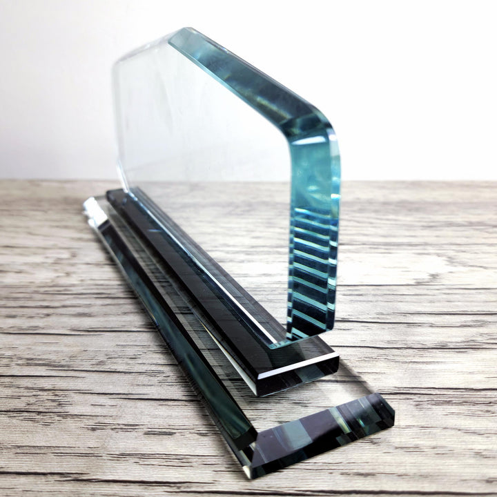 Modern Pyramid Premium Crystal Desk NamePlate